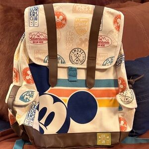 Disney Adventure Backpack - Cream, Blue, and Brown